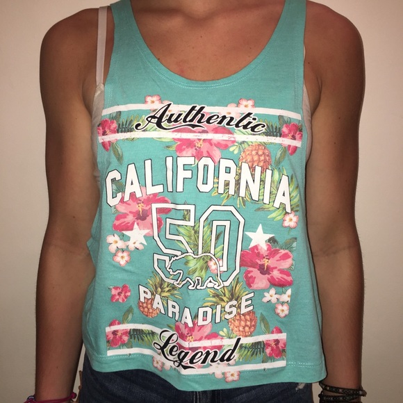 Cropped Racerback Tank Top - Picture 1 of 3